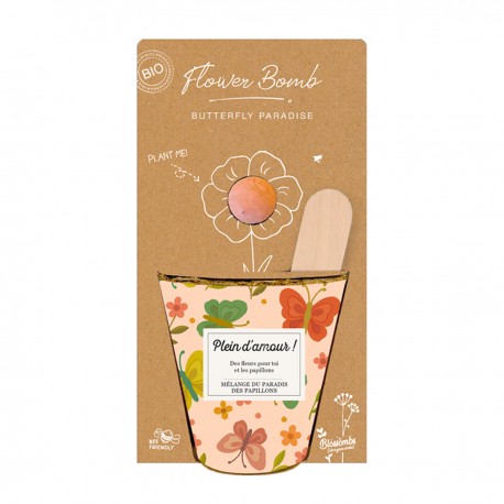 Kit à planter (1 bombe de fleurs + pot) - Paradis des papillons