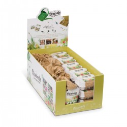 Display of 15 egg boxes (6 bombs) and 15 jute bags (8 bombs)