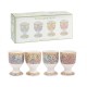 Set de 4 coquetiers en porcelaine - Hyacinth