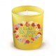 Bougie parfumée 220gr en verre jaune- Nature Vivante (tu as la force)
