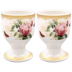 Set de 2 coquetiers en porcelaine - Redoute Rose*