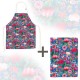 Lot tablier et torchon 100% coton biologique - Flora Folk