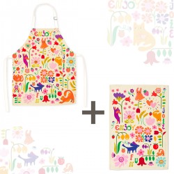Lot tablier et torchon 100% coton biologique - Enjoy