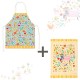 Lot tablier et torchon 100% coton biologique - Joli Jardin