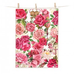 Torchon 100% coton - Royal Rose