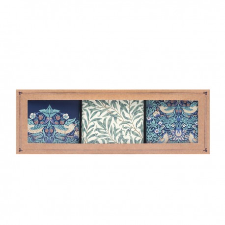 Set de 3 boîtes carrées PM - William Morris (Strawberry Thief Blue)