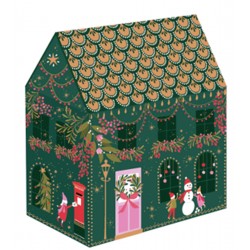 Small house tin - Sara Miller (Christmas Flowers)
