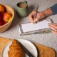 Magnetic shopping list - Strawberry Thief
