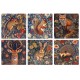 Coasters set of 6 - William Morris Wild life