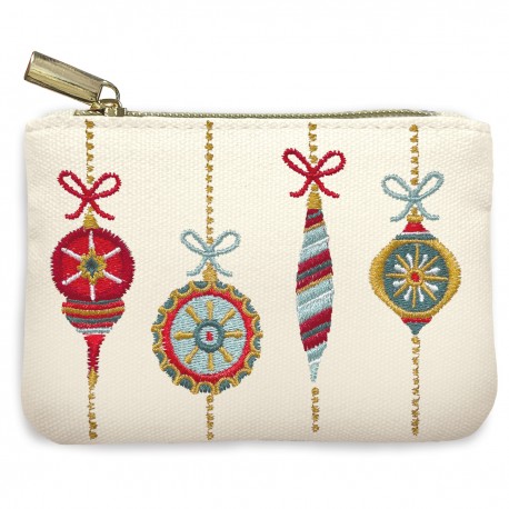 Porte-monnaie brodé - Vintage Christmas Ornaments