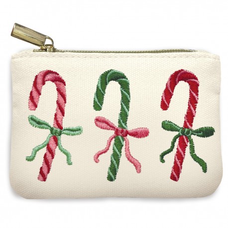 Porte-monnaie brodé - Candy Cane Lane