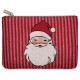 Trousse brodée MM - Retro Santa Red