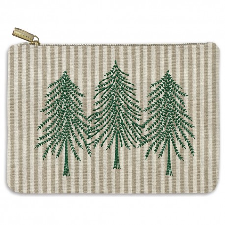 Trousse brodée MM - Trees