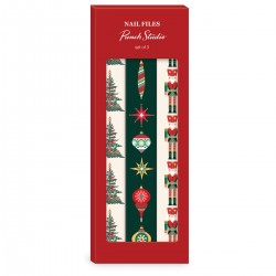 Boite 3 limes à ongles - Vintage Christmas