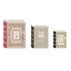 Set de 3 boîtes livres gigognes GM - Classic Titles Leaves