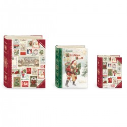 Set de 3 boîtes livres gigognes GM - Santa ephemera post