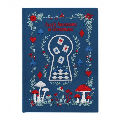 Carnet de notes brodé A5 - Reading Room (Alice in Wonderland)