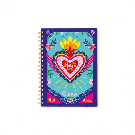 Carnet A5 à spirale (100 p.) - Canta la vida