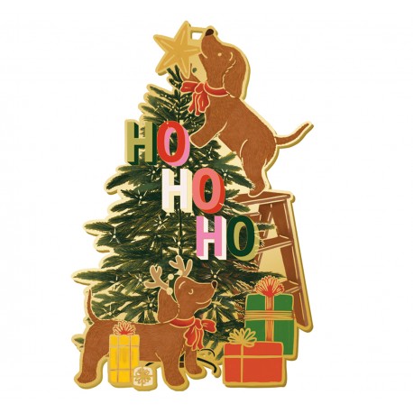 Décoration de Noël à suspendre (10 cm) - Un Noël qui a du chien