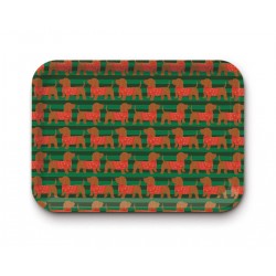 Plateau rectangulaire kraft L (mat) - Un Noël qui a du chien (teckel)