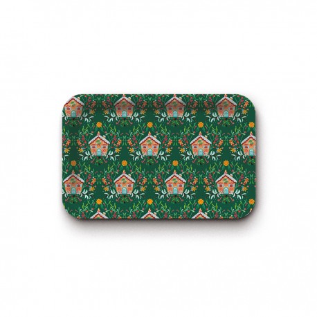 Plateau rectangulaire kraft S (brillant) - Maison bonbon
