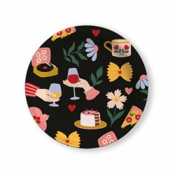 Vide poches kraft (dia. 12,5 cm) - Le bonheur se partage