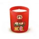 Bougie parfumée 220gr en verre rouge - Un Noël qui a du chien (vive..