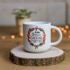 Mug céramique rond blanc 350ml - Ho Ho Ho (le plus beau cadeau)