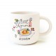Mug céramique rond blanc 350ml -Le Bonheur se partage (vivre d'Amore)
