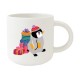 Mug céramique rond blanc 350ml - Noël Gourmand (partez du bon pied)