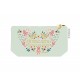 Trousse rectangulaire en coton PM vert - Ho Ho Ho (je nous aime)