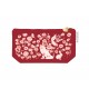 Trousse rectangulaire en velours PM rouge - Nature vivante