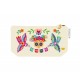 Trousse rectangulaire en coton PM beige - Canta la Vida (Amor)