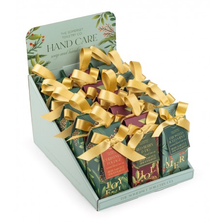 Présentoir 15 sets crème mains 30ml et savon 80g - Festive Foliage