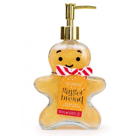 Liquid golden soap 500ml gingerbread shaped glass bottle