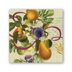 Pochette de 20 serviettes cocktail - Fig & Pear