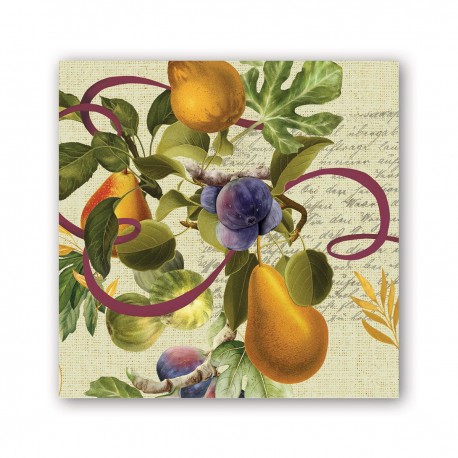 Pochette de 20 serviettes cocktail - Fig & Pear