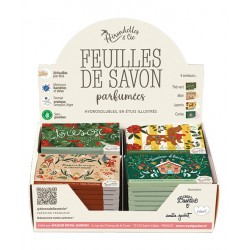 Présentoir 32 étuis de feuilles de savon - NOËL