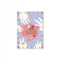 Carnet souple A6 (48 p.) - Le bonheur se partage (famille amis)