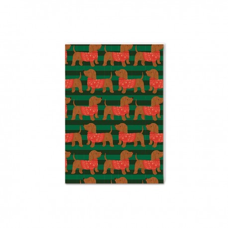 Carnet souple A6 (48 p.) - Un Noël qui a du chien (Teckel)