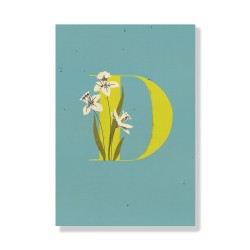 Carnet de notes A6 (dots) - Monogramme Floral D