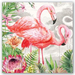 Serviettes Cocktail 'Flamingo'
