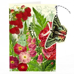 Carte double GM & env. 'FANDANGLES' (butterflie)