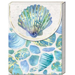 Pocket carnet de notes 'High Tide' (blue shells)