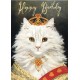 Carte double GM et enveloppe - Happy Birthday - King Cat