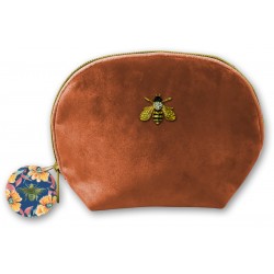 Velvet clamshell bag - Florette Bee Sienna