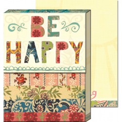 Pocket carnet de notes aimanté - Be Happy Patchwork