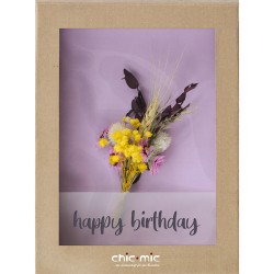 Coffret fleurs séchées Happy Birthday - Chic Mic
