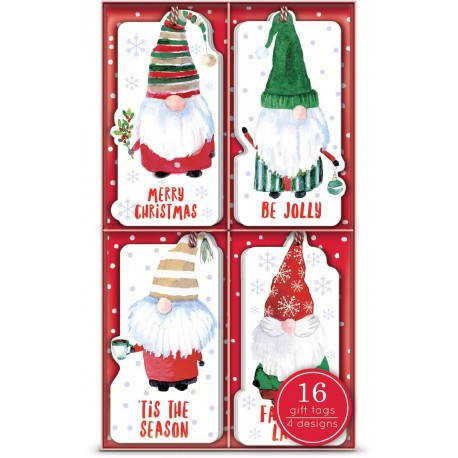 Boxed gift tag s16 - Gnomes