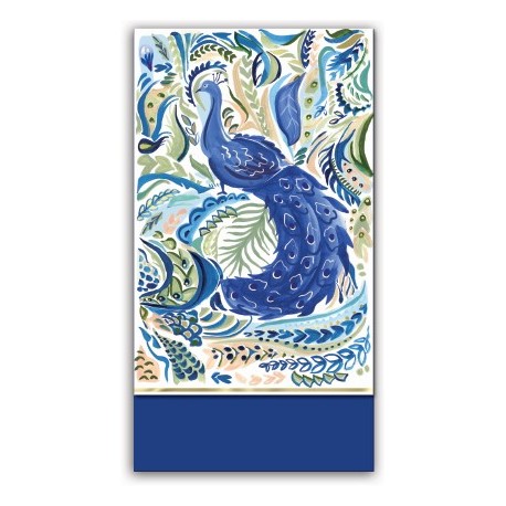 Long notepad - Azure Peacock